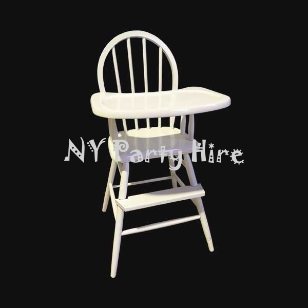 white plastic high chair