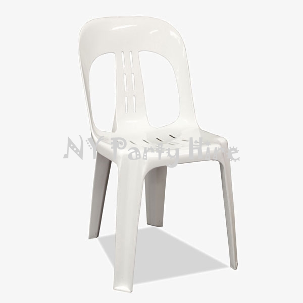 White Plastic Chairs Ny Party Hire