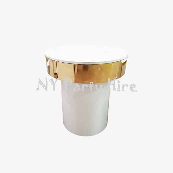 Round Cake Table White Gold / Gold and white cake table round / round cake table