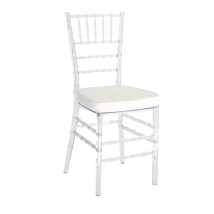 Clear Tiffany chair hire Sydney transparent Chiavari chair