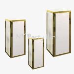 Small White and Gold Plinth