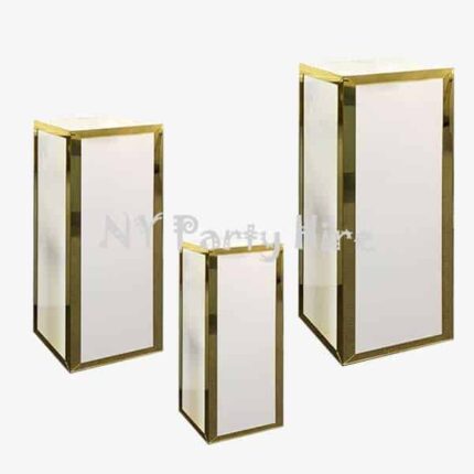 Small White and Gold Plinth