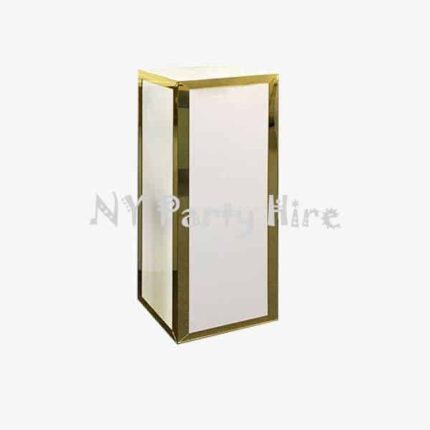 Large White and Gold Plinth / Gold Plinth / White Plinth / Plinth Hire / Cheap Plinths / Party Hire