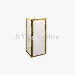 Medium White and Gold Plinth / Gold Plinth / White Plinth / Plinth Hire / Cheap Plinths / Party Hire