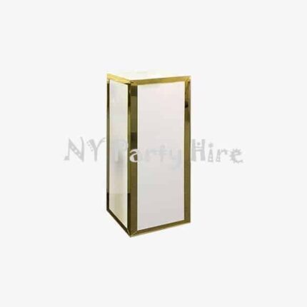 Medium White and Gold Plinth / Gold Plinth / White Plinth / Plinth Hire / Cheap Plinths / Party Hire