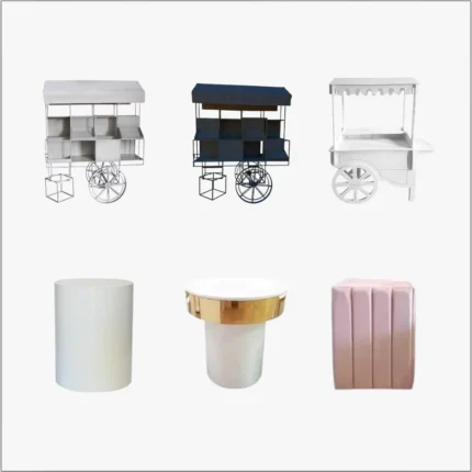cake table hire, cart hire, candy cart hire, dessert cart hire