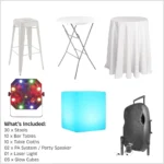 Cocktail Party Package, Bar Table Package, Cocktail Packages for hire